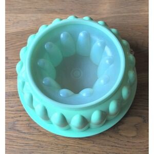 Tupperware Gel Mold Jello Mold Lime Green 1970s Vtg 9"W 3.25"H Excellent Cond